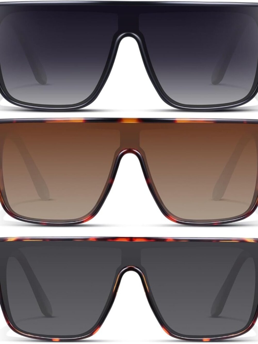 Chic Oversized Square Sunglasses for Women with UV Protection - Retro Style